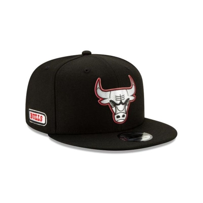 Chicago Bulls Gorra | New Era NBA Authentics Half Series 9fifty Snapback Cap Mexico - Negros